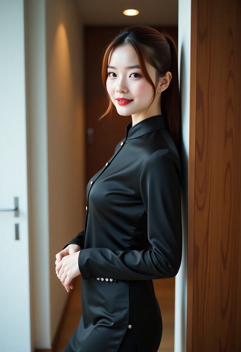 周一帆在校园广播站维修设备